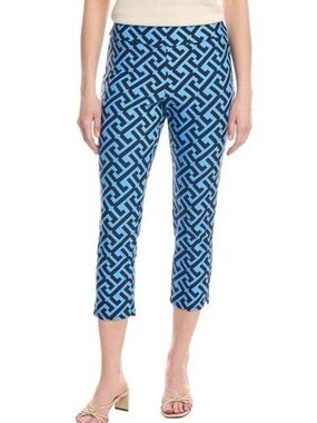 Jude Connally Blue Geometric Capri Pants